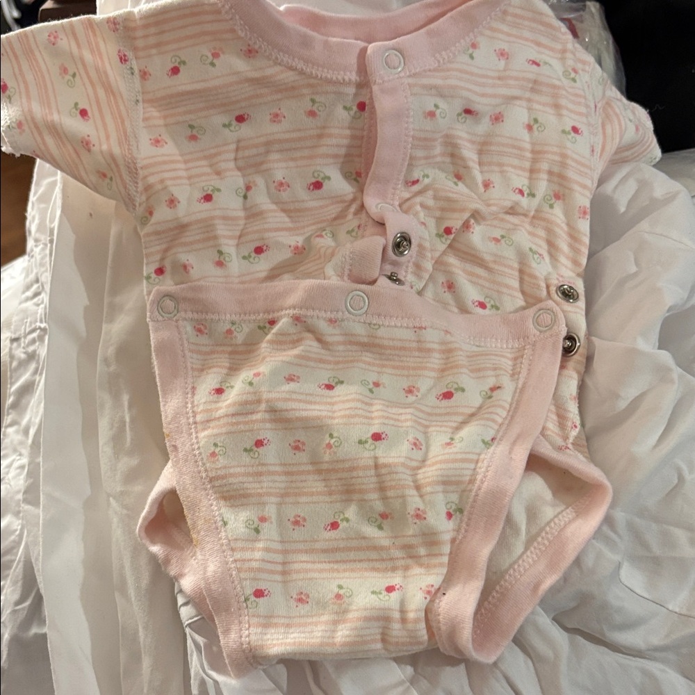 Baby’s own Pink Floral Baby One piece preemie